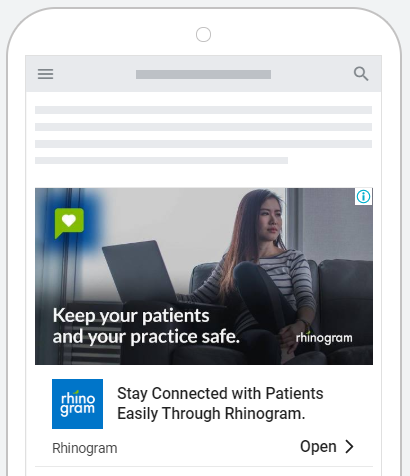 rhinogram telehealth display ad