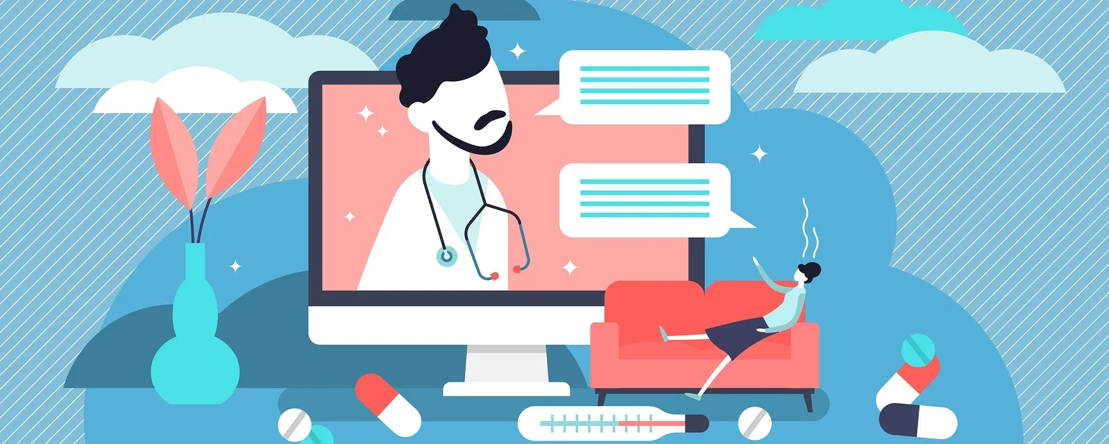 Virtual Health Graphical Illustration