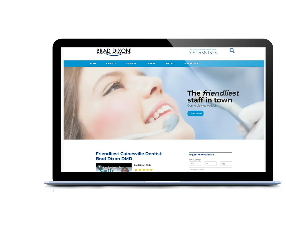 Dental Website Design Company Example - Smiles By Dixson