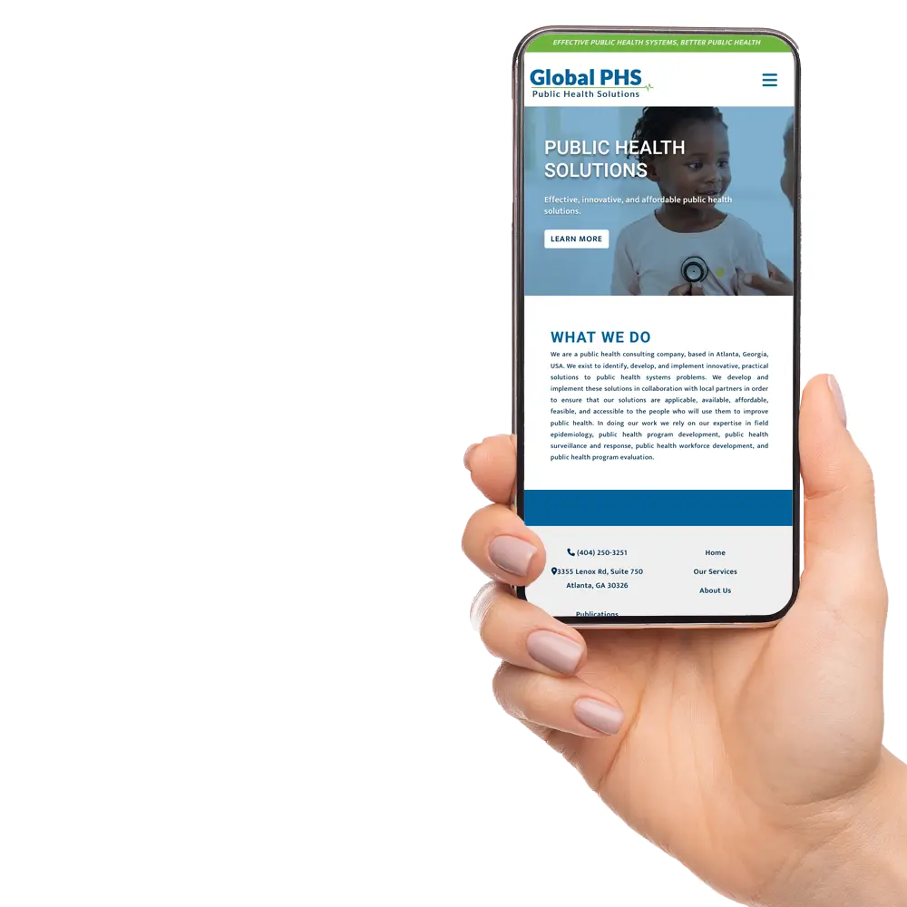 Pediatric Website Design, Example Website