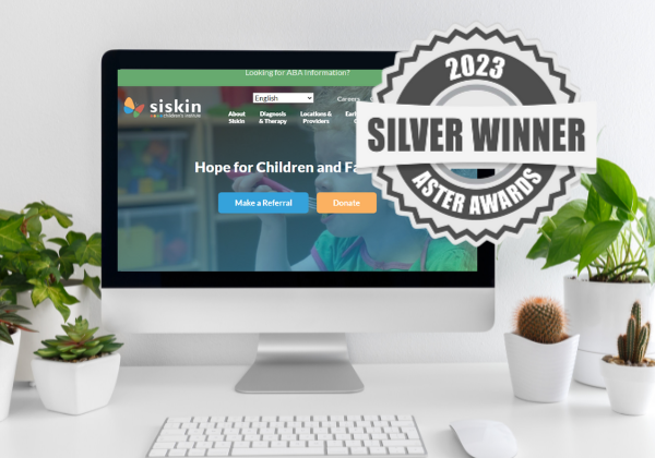 Full Media Earns Aster Award For Siskin Children’s Institute Website