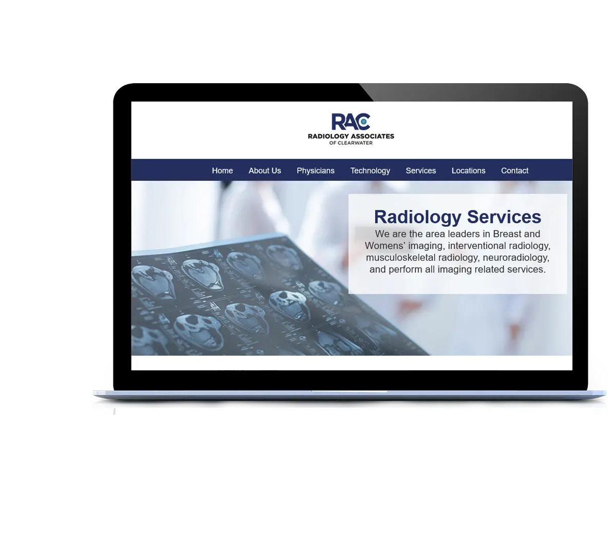 Radiologist Web Design Example Website