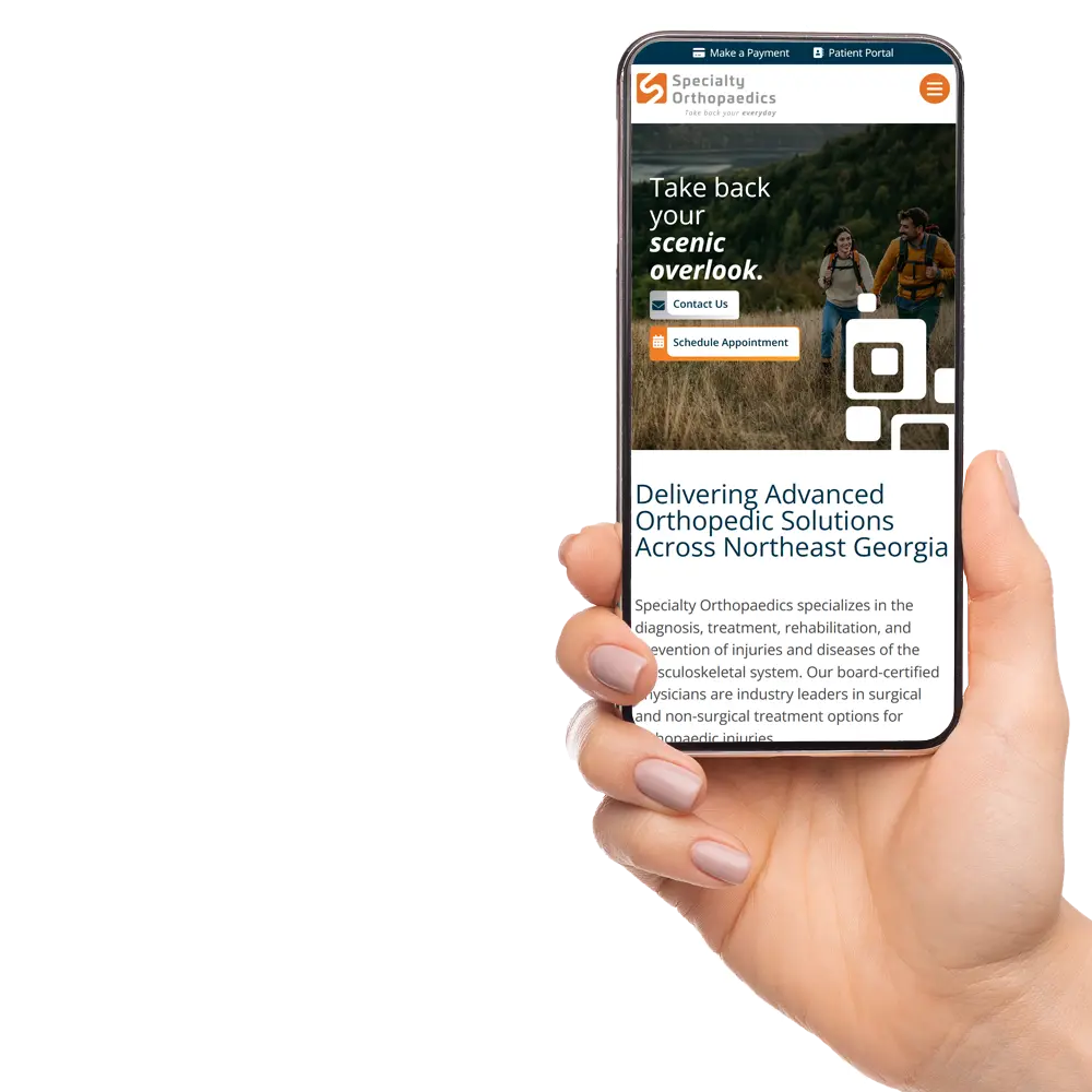 Specialty Orthopaedics Example Website